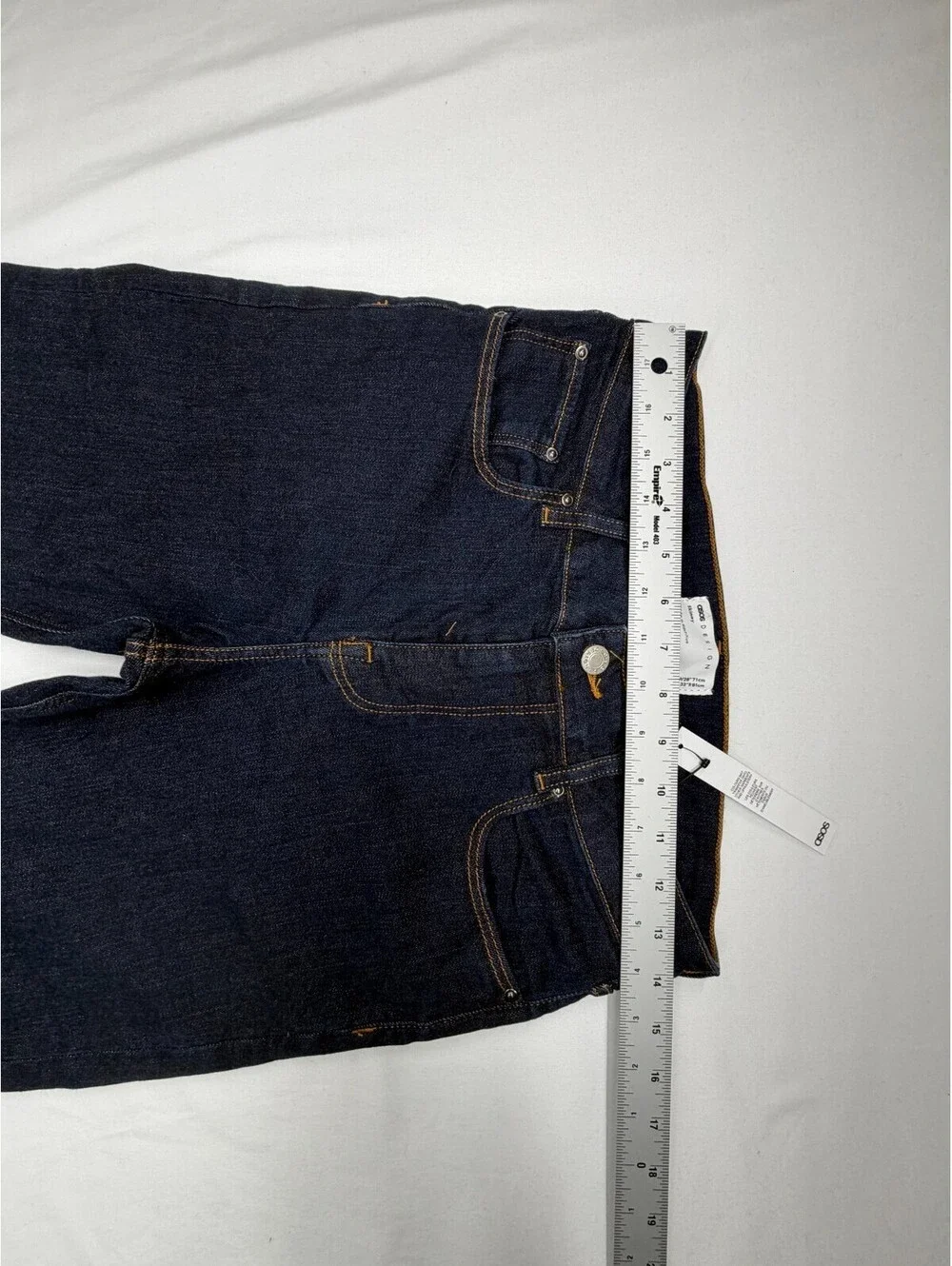 Asos Design Men's Jeans Skinny Solid Mid Rise Denim 5 Pocket Size 28 Blue NWT